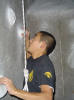 Yudai rock climbing